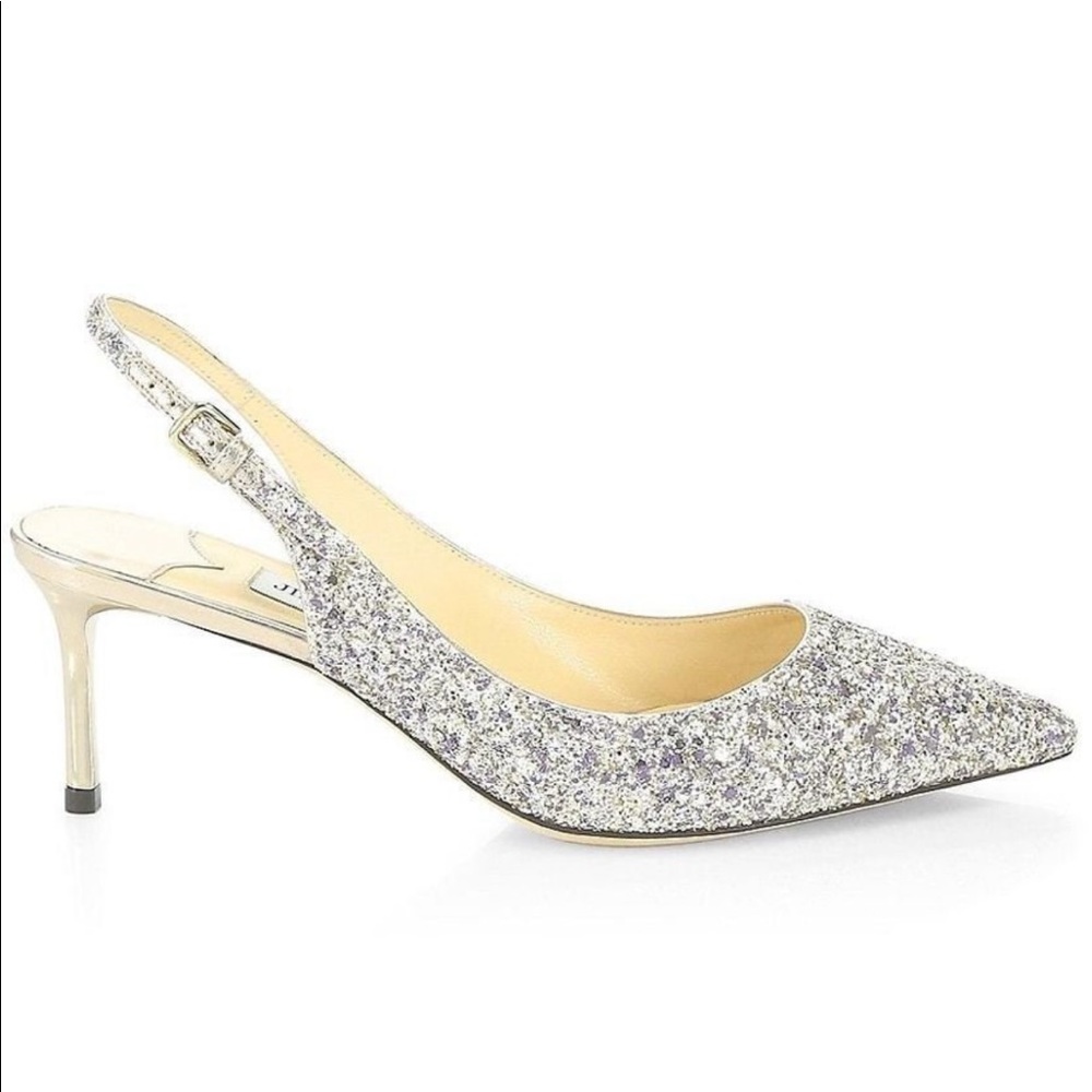 JIMMY CHOO - Erin sling back - Platinum